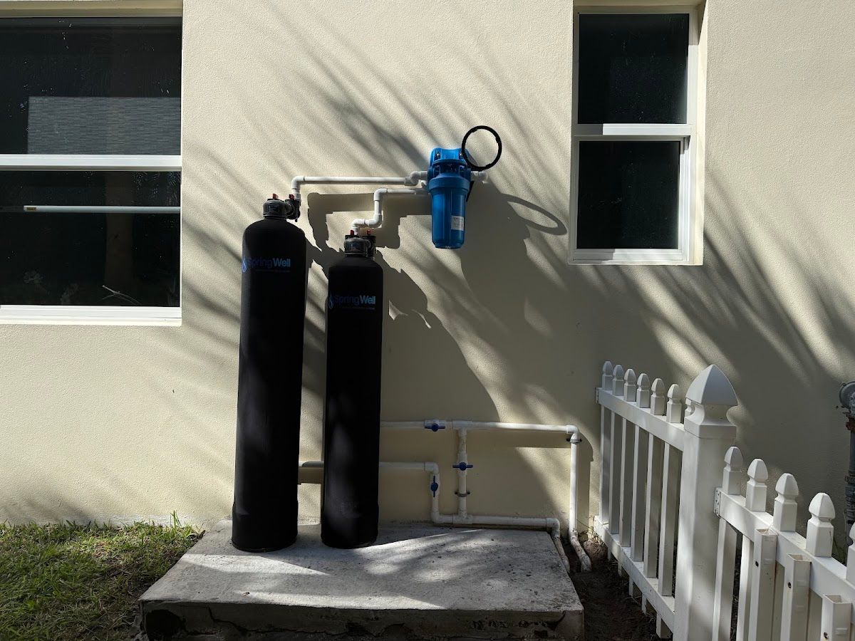 Water filtration and exterior plumbing installation